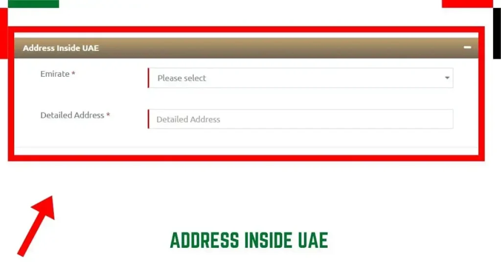 Address inside UAE
