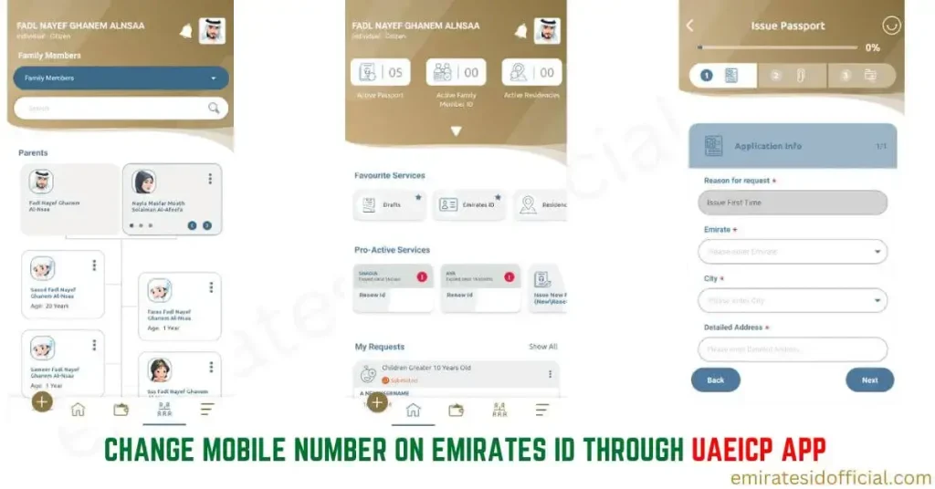 Change Mobile Number on Emirates ID Through UAEICP app