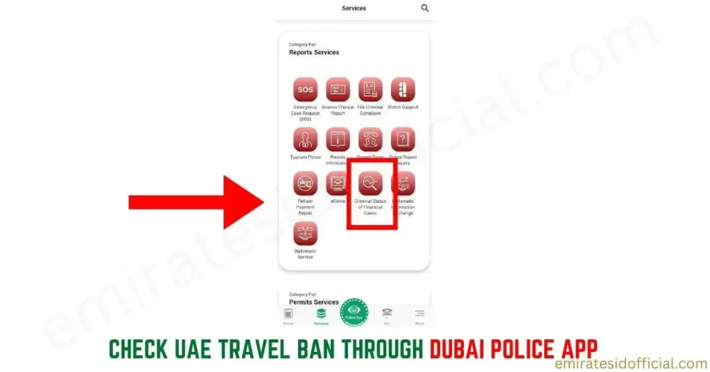 Check UAE Travel Ban Through Dubai Police APP