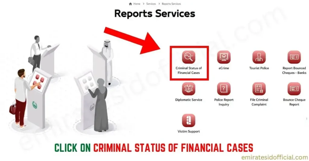 Click on Criminal Status of Financial Cases