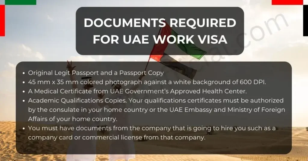 Documents Required For UAE Work Visa
