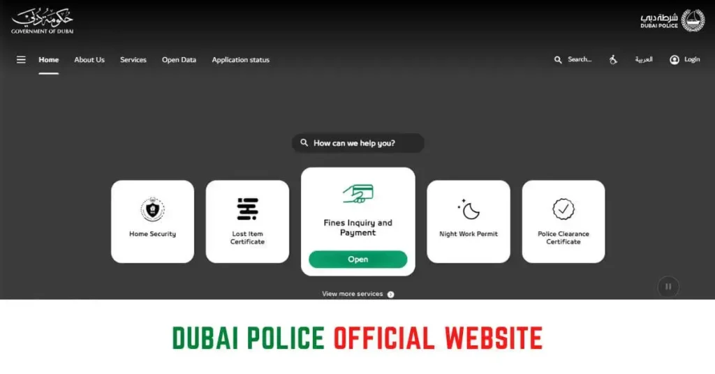 Dubai police official website