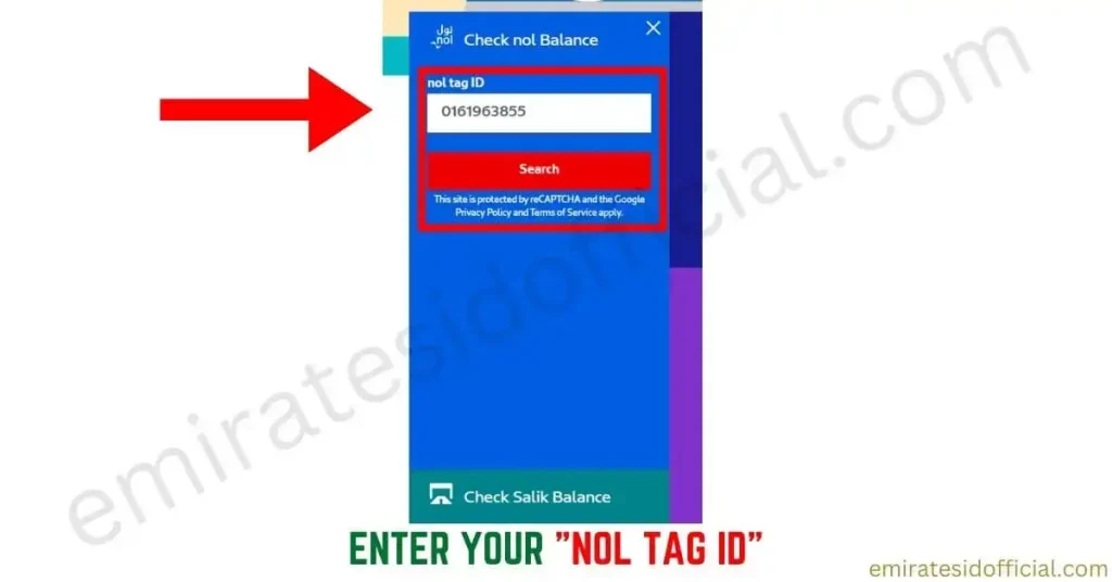 Enter your NOL Tag ID