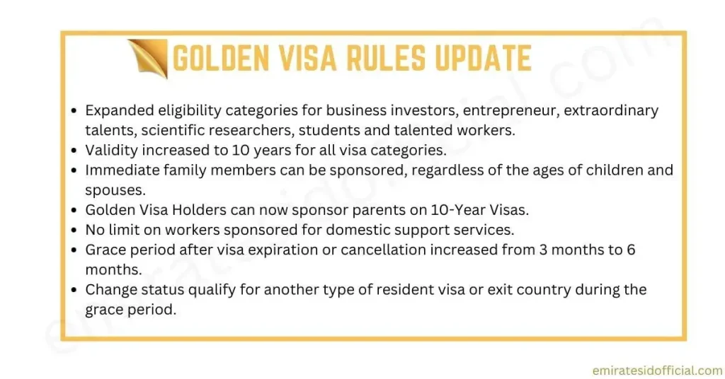 Golden Visa Rules Update