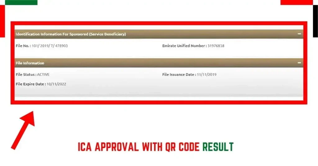 ICA Approval with QR Code Result