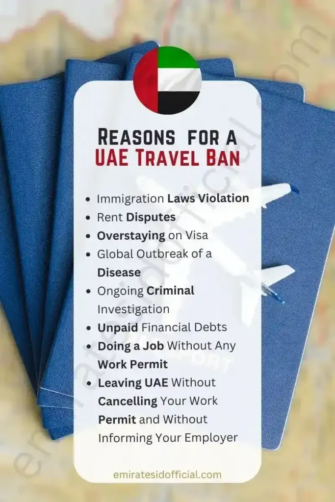 Reasons for a UAE Travel Ban