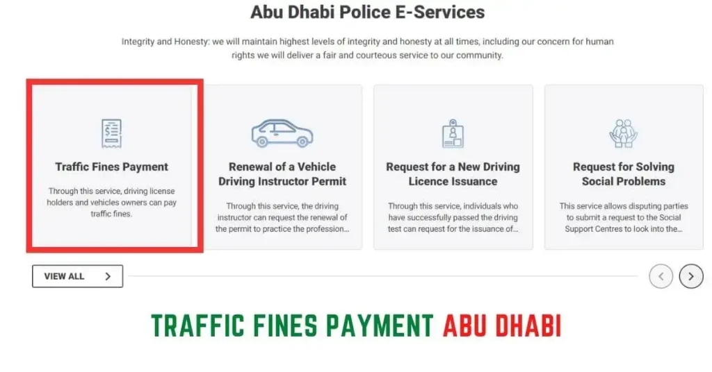 Traffic Fines Payment Abu Dhabi