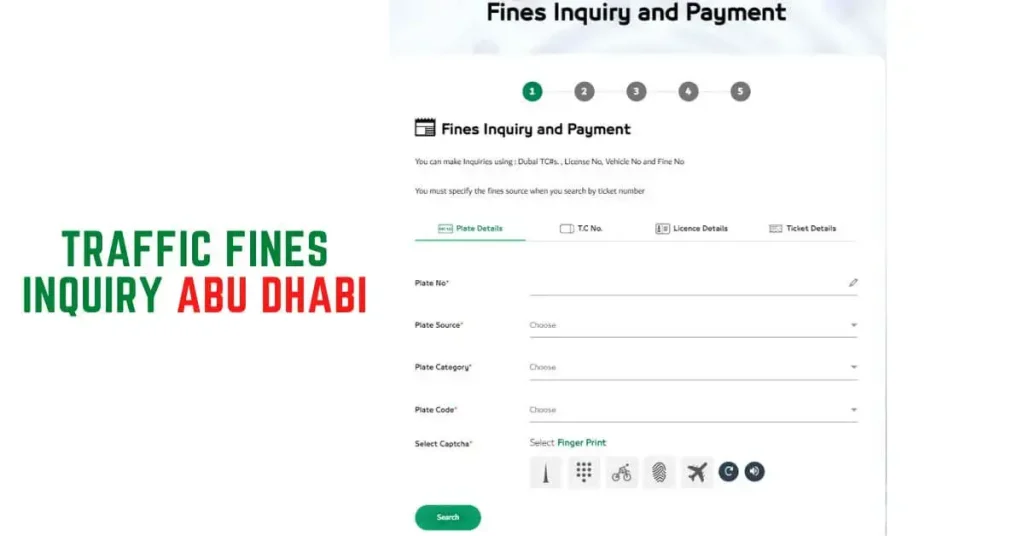 Traffic fines inquiry Abu Dhabi