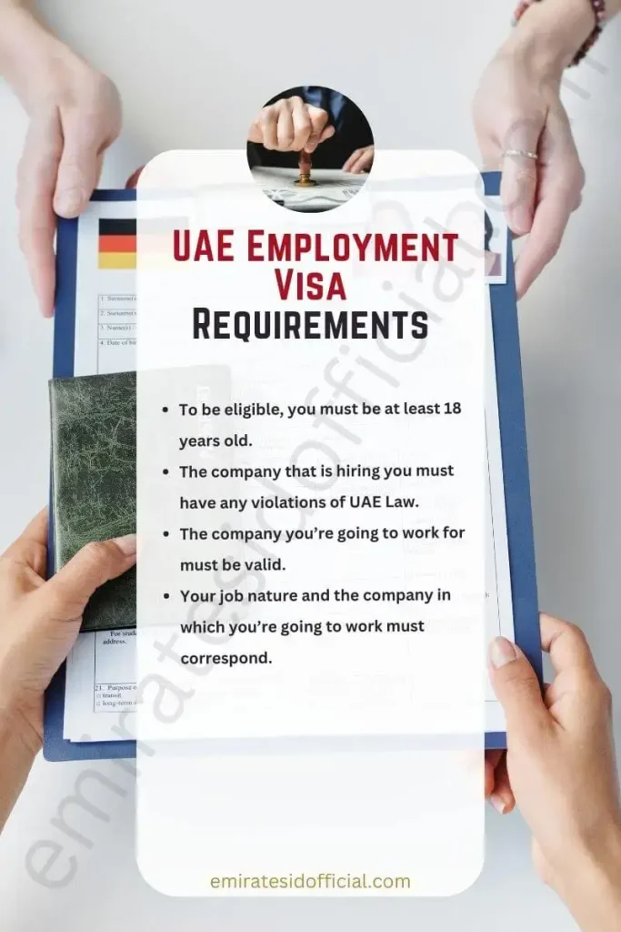 UAE Employment VISA Requirements updated