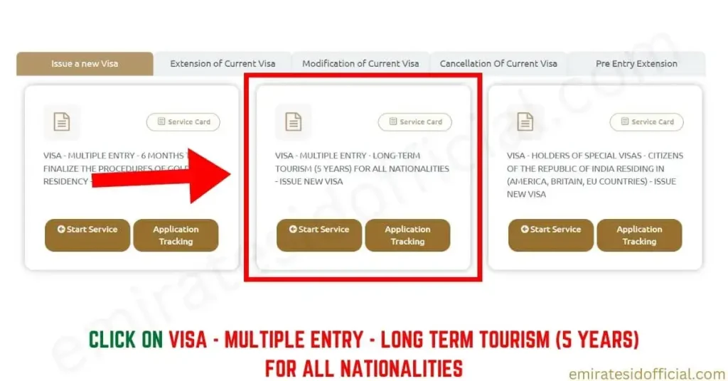 Click on Visa Multiple Entry Long Term Tourism (5 Years) For All Nationalities