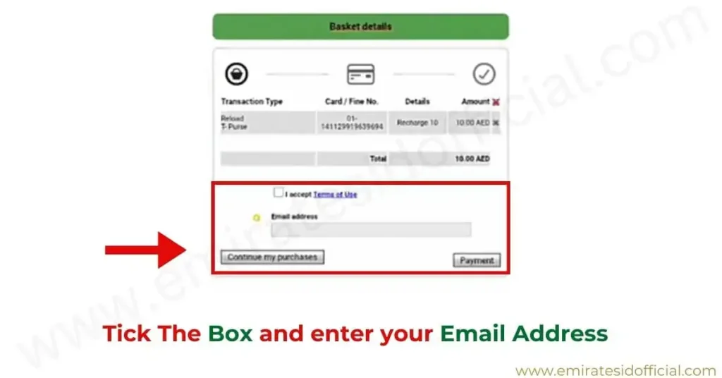 Tick The Box and enter your Email Address