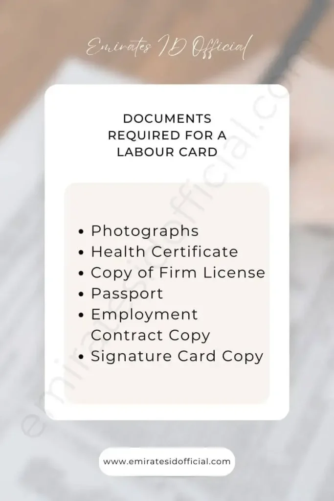 Documents Required for a Labour Card
